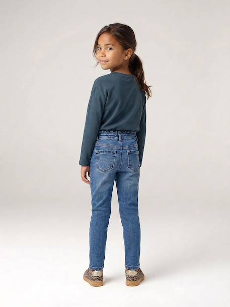 Jean slim fille morpho médium bleu clair+bleu moyen - vertbaudet enfant 