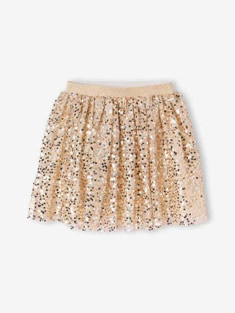 Sequin skirt for girls gold - vertbaudet enfant 