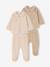 Lot de 2 pyjamas bébé fille ouverture dos beige chiné - vertbaudet enfant 