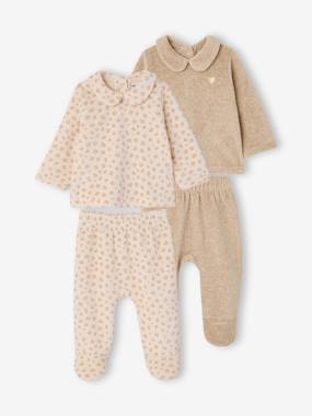Pack of 2 pyjamas with back opening for baby girls - vertbaudet enfant Pack of 2 pyjamas with back opening for baby girls - vertbaudet enfant