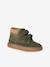 Hook-&-Loop Trainers in Leather for Boys beige+khaki+navy blue - vertbaudet enfant 