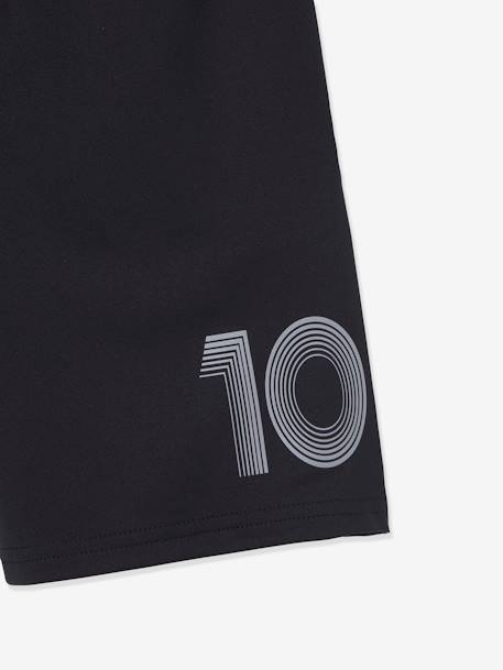 Number 10 Sports Shorts in Techno Material for Boys Black+Blue - vertbaudet enfant 