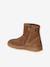 Boots fille cuir zippées marron+taupe - vertbaudet enfant 