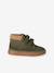 Baskets garçon cuir à scratchs beige+kaki+marine - vertbaudet enfant 