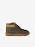Baskets enfant garçon cuir montantes zippées et élastiquées beige+kaki+marine - vertbaudet enfant 