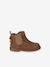 Chaussures premiers pas bébé boots cuir jaune d'or+marron+noir - vertbaudet enfant 
