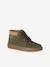 Baskets enfant garçon cuir montantes zippées et élastiquées beige+kaki+marine - vertbaudet enfant 