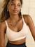 Bra with Lace Detail, for Maternity & Nursing Black+Pink+WHITE LIGHT SOLID - vertbaudet enfant 