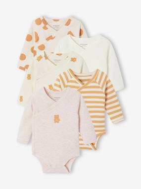 Pack of 5 long-sleeved bodysuits for newborns - vertbaudet enfant Pack of 5 long-sleeved bodysuits for newborns - vertbaudet enfant