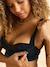 2 Wireless Nursing Bras in Organic Cotton BLACK DARK SOLID+GREY DARK SOLID+rosy - vertbaudet enfant 