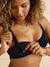 Pack of 2 Cotton Triangle Bras, Nursing Special BLACK DARK SOLID - vertbaudet enfant 