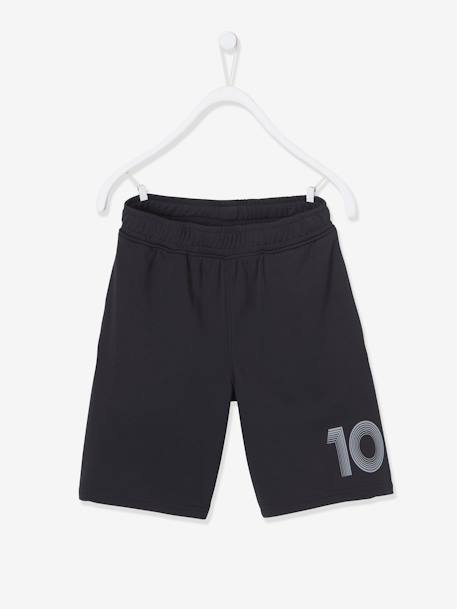 Number 10 Sports Shorts in Techno Material for Boys Black+Blue - vertbaudet enfant 