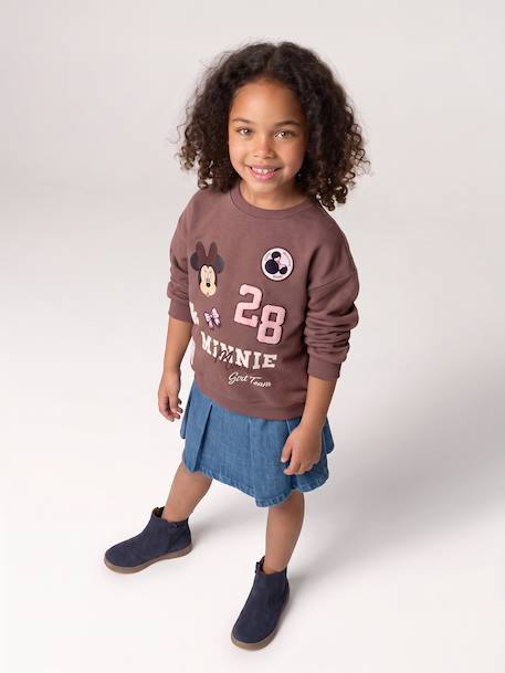Sweat Minnie enfant fille chocolat - vertbaudet enfant 