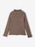 Sous-pull fille tricot prune+taupe - vertbaudet enfant 