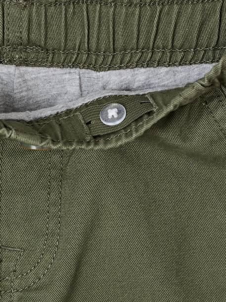 Wide-leg trousers for boys khaki+night blue - vertbaudet enfant 