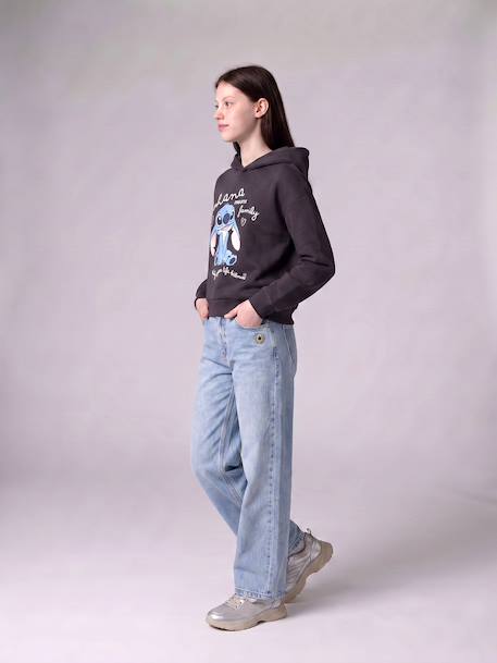 Hooded Lilo and Stitch sweatshirt for girls anthracite - vertbaudet enfant 