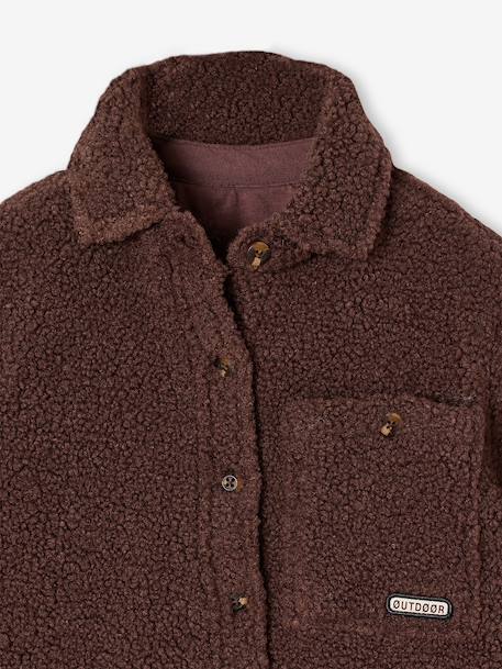 Chemise garçon en sherpa écru+noisette - vertbaudet enfant 