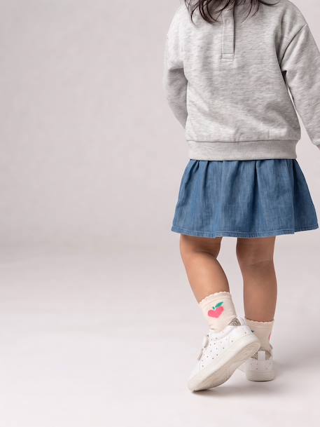 Dress with long sleeves for baby girls stone - vertbaudet enfant 