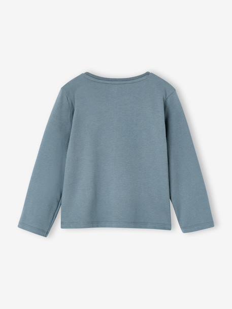 T-shirt fille animation coeur fille manches longues blush+écru+vert - vertbaudet enfant 