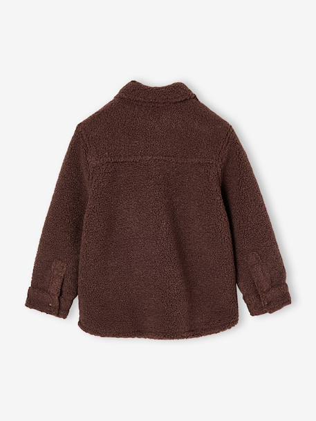 Chemise garçon en sherpa écru+noisette - vertbaudet enfant 