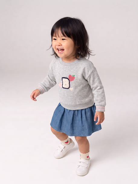 Dress with long sleeves for baby girls stone - vertbaudet enfant 