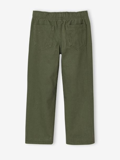 Wide-leg trousers for boys khaki+night blue - vertbaudet enfant 