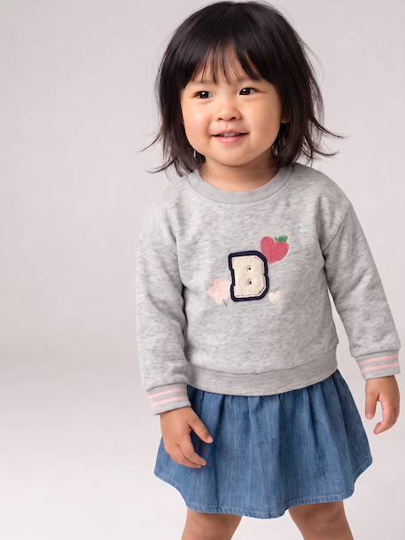 Dress with long sleeves for baby girls stone - vertbaudet enfant 