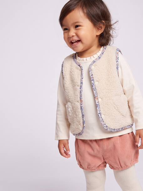 4-piece set for baby girls apricot - vertbaudet enfant 