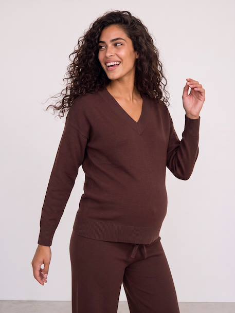Ensemble pantalon grossesse chocolat - vertbaudet enfant 