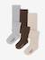 Pack of 3 Knitted Tights for Babies beige+dark brown+ecru+old rose+White - vertbaudet enfant 