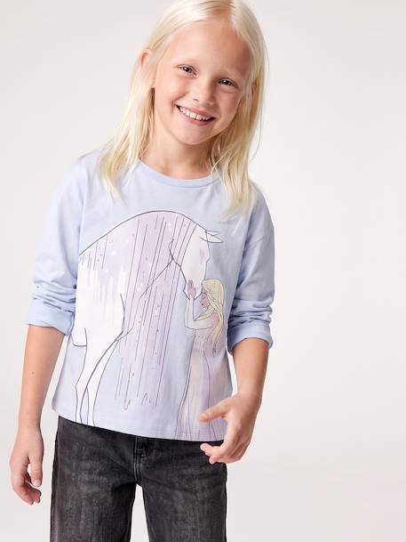 Long-sleeved T-shirt for girls by Frozen sky blue - vertbaudet enfant 