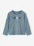 Long Sleeve T-Shirt with Heart in Relief, for Girls blush+ecru+green - vertbaudet enfant 