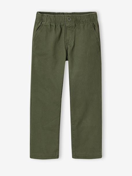 Wide-leg trousers for boys khaki+night blue - vertbaudet enfant 