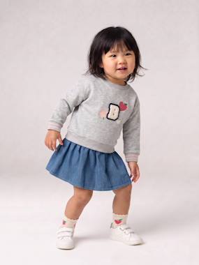 Dress with long sleeves for baby girls - vertbaudet enfant -Dress with long sleeves for baby girls