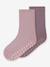 Pack of 2 pairs of non-slip socks in merino wool blend Name It for girls mauve - vertbaudet enfant 