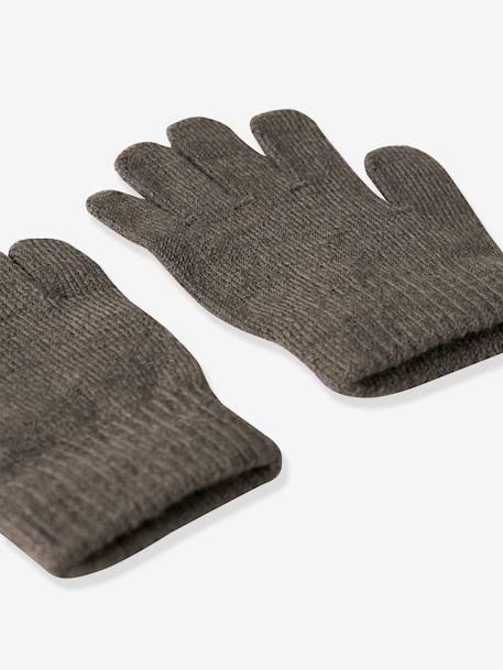 Gloves in merino wool blend Name It for boys brown+grey blue - vertbaudet enfant 