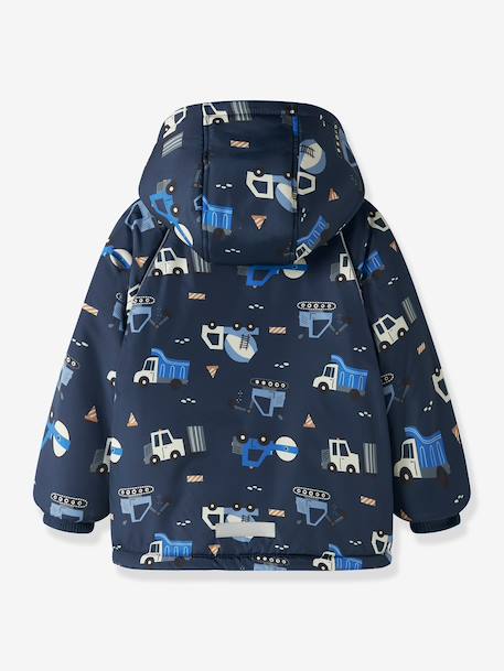Printed winter jacket with construction vehicles Name It for boys navy blue - vertbaudet enfant 