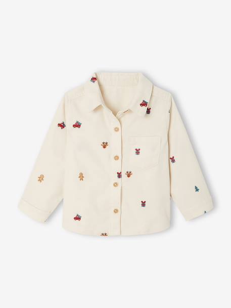 Chemise bébé garçon velours côtelé vanille - vertbaudet enfant 