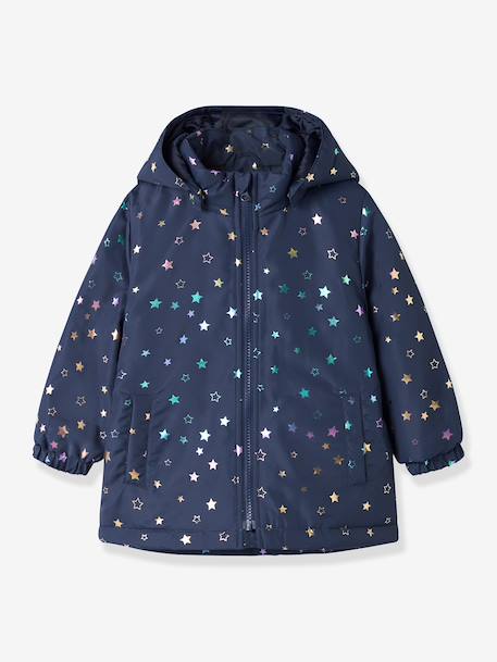 Winter jacket with metallic print Name It for girls navy blue - vertbaudet enfant 