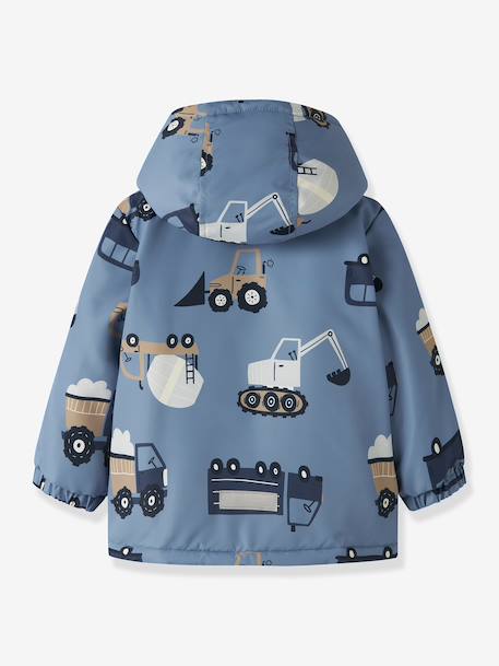 Printed winter jacket with digger motifs Name It for boys chambray blue - vertbaudet enfant 