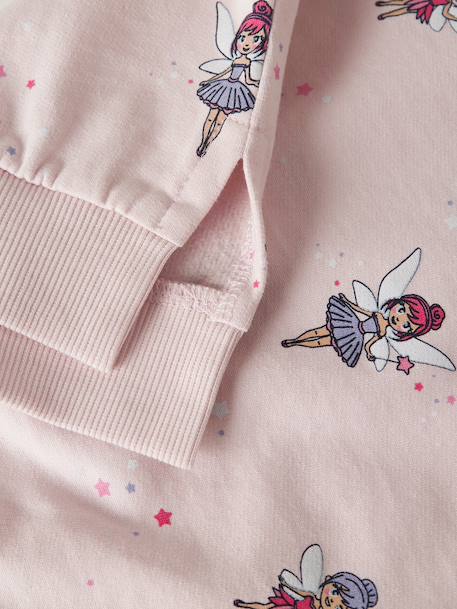 Sweatshirt with all-over print Name It for girls ecru+light pink+sweet pink - vertbaudet enfant 