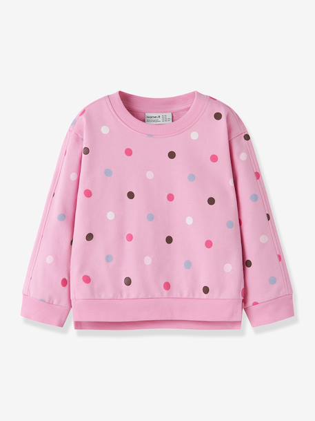 Sweatshirt with all-over print Name It for girls ecru+light pink+sweet pink - vertbaudet enfant 