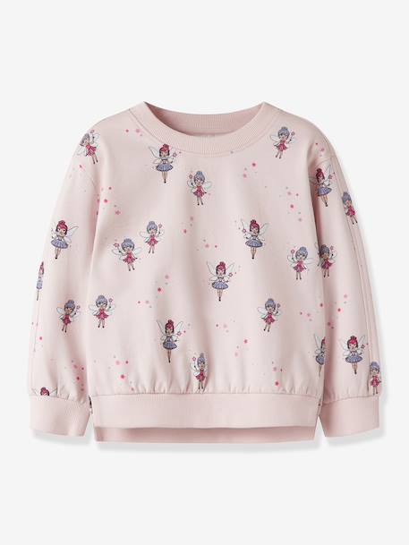 Sweatshirt with all-over print Name It for girls ecru+light pink+sweet pink - vertbaudet enfant 