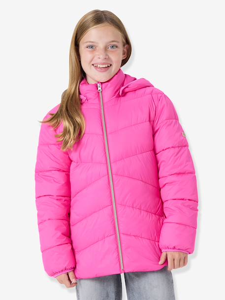 Doudoune matelassée fille name it rose fluo+vert clair - vertbaudet enfant 