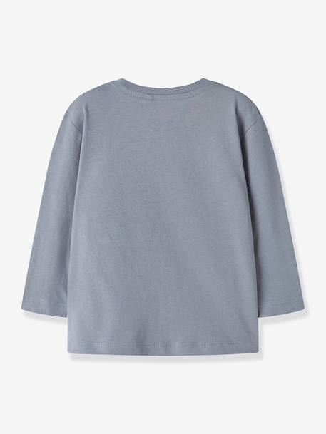 T-shirt manches longues coupe ample garçon name it bleu ardoise+écru+gris+vert - vertbaudet enfant 