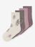 Lot de 4 paires de chaussettes fille en mélange de laine mérinos name it bois de rose - vertbaudet enfant 