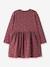 Robe manches longues à cœurs pailletés fille name it bois de rose+mauve - vertbaudet enfant 