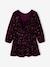 Long-sleeved sequin dress for girls plum - vertbaudet enfant 