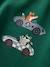 T-shirt manches longues coupe ample garçon name it bleu ardoise+écru+gris+vert - vertbaudet enfant 