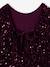 Long-sleeved sequin dress for girls plum - vertbaudet enfant 